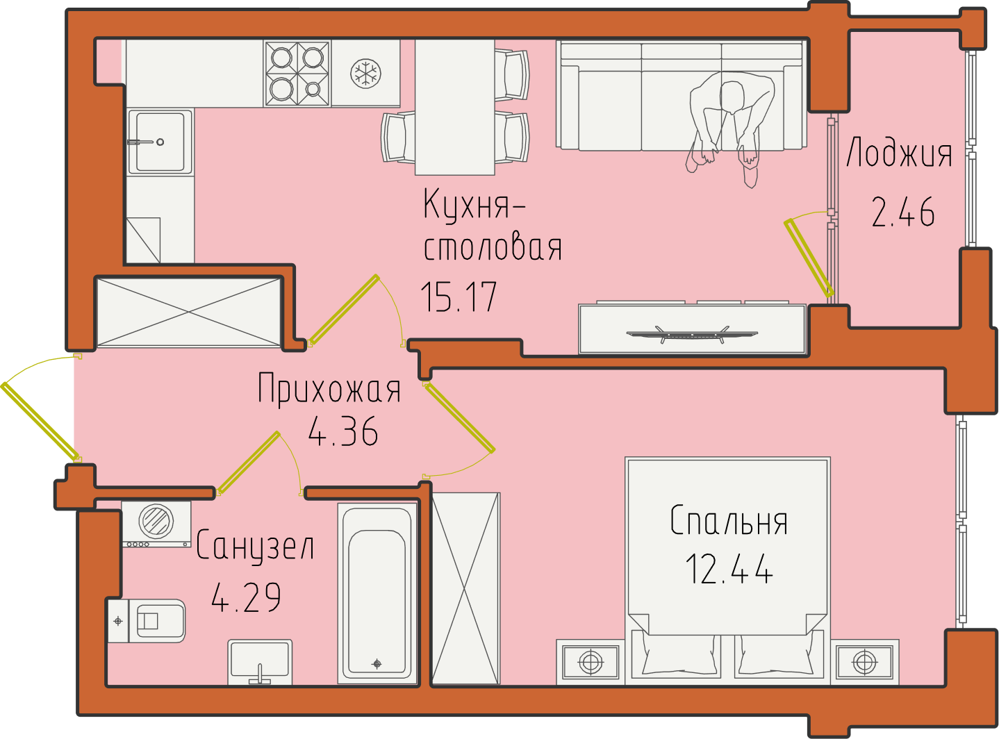Планировка квартиры №39