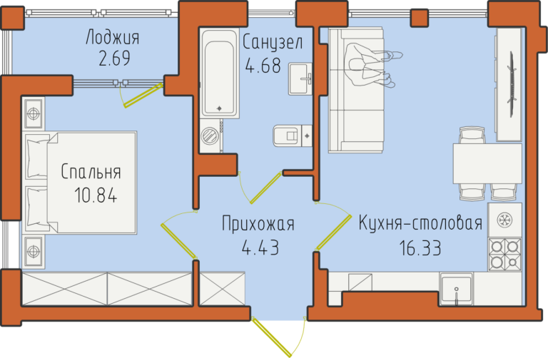 Планировка квартиры №26