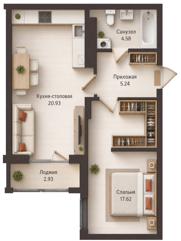 Планировка квартиры №14