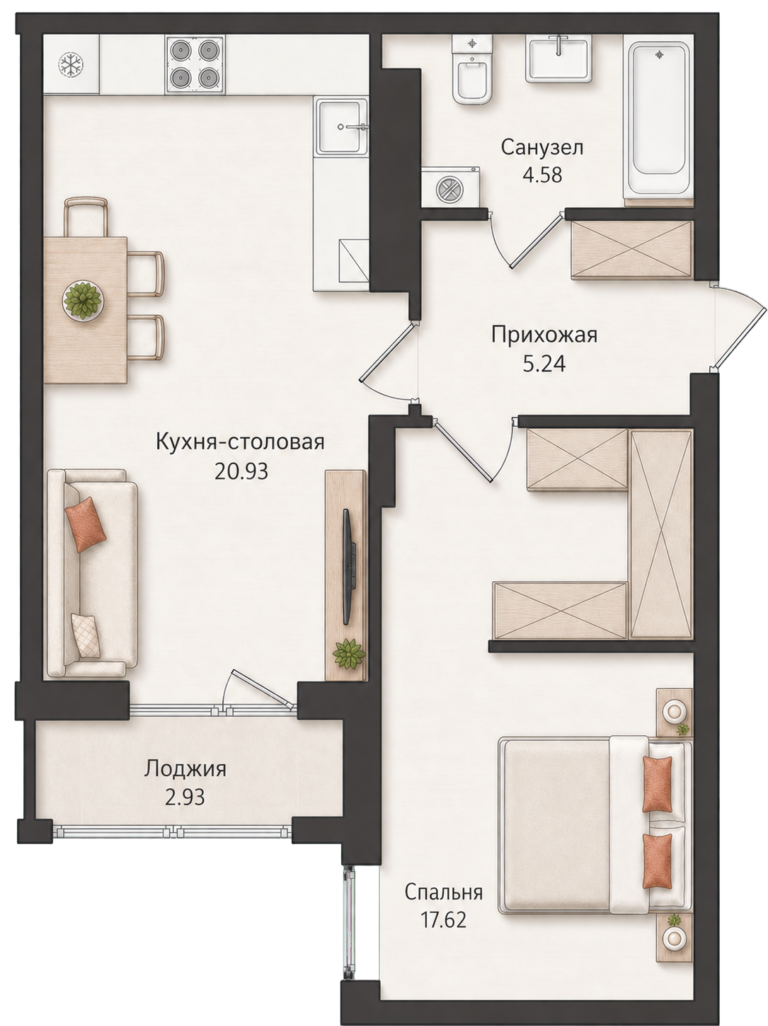 Планировка квартиры №23