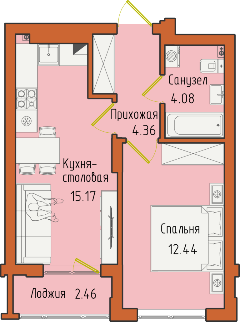 Планировка квартиры №25