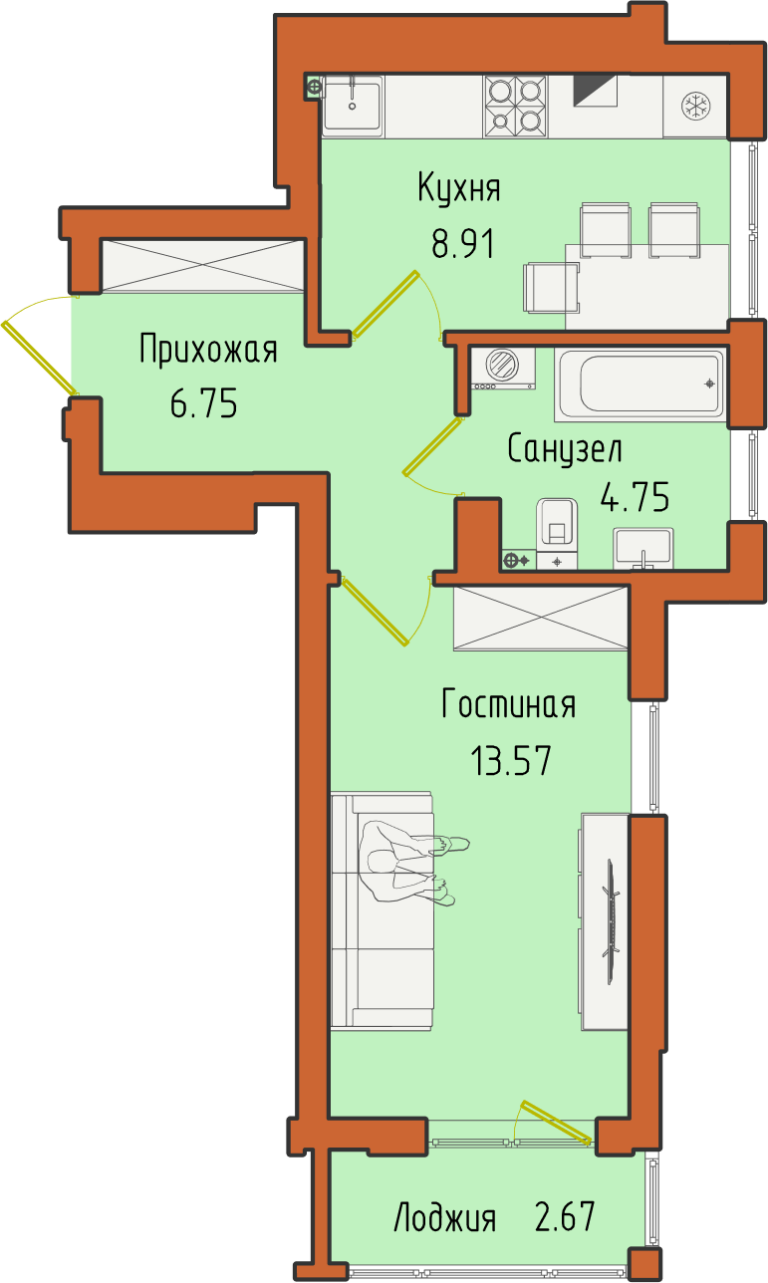 Планировка квартиры №42