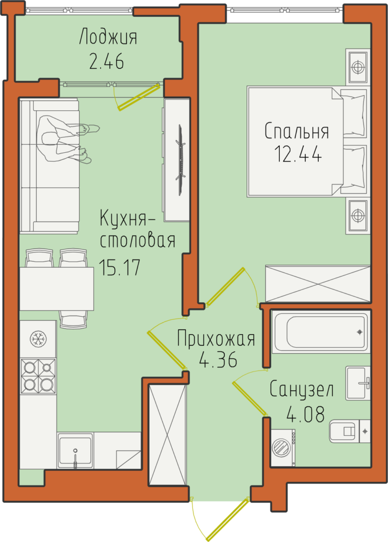 Планировка квартиры №29