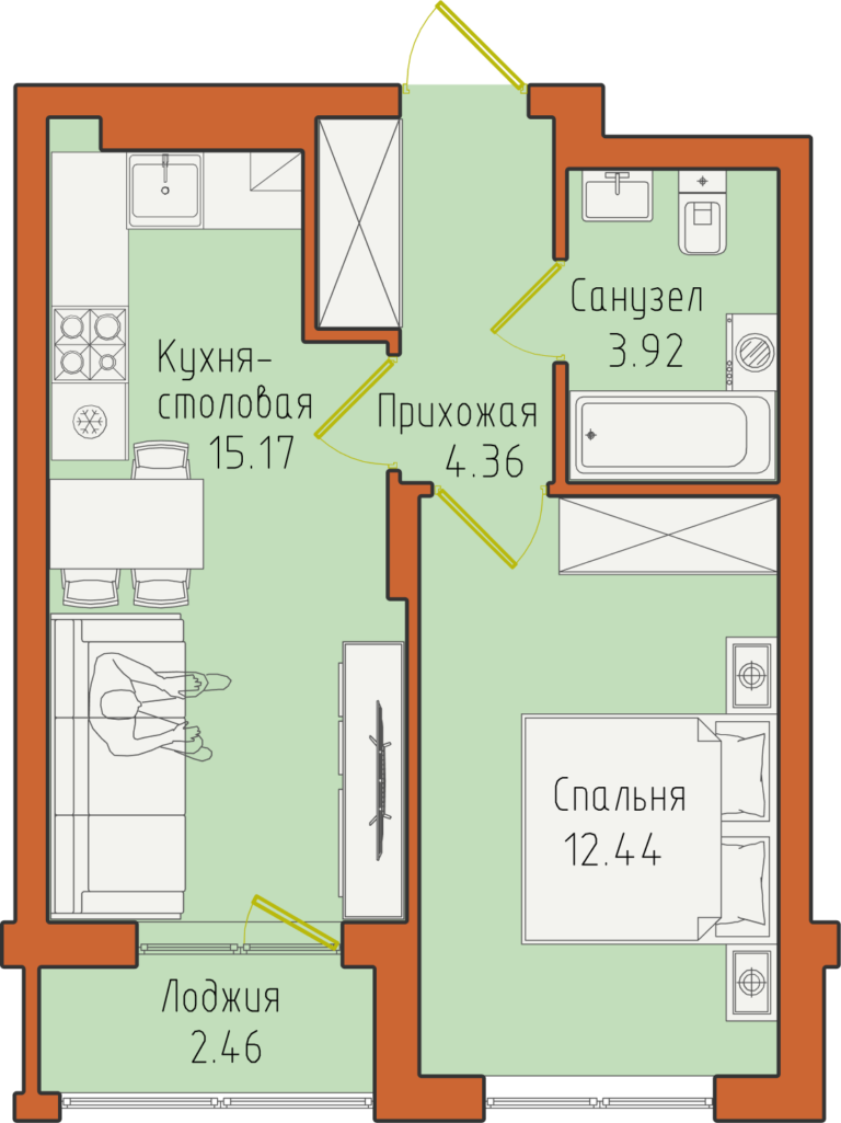 Планировка квартиры №85