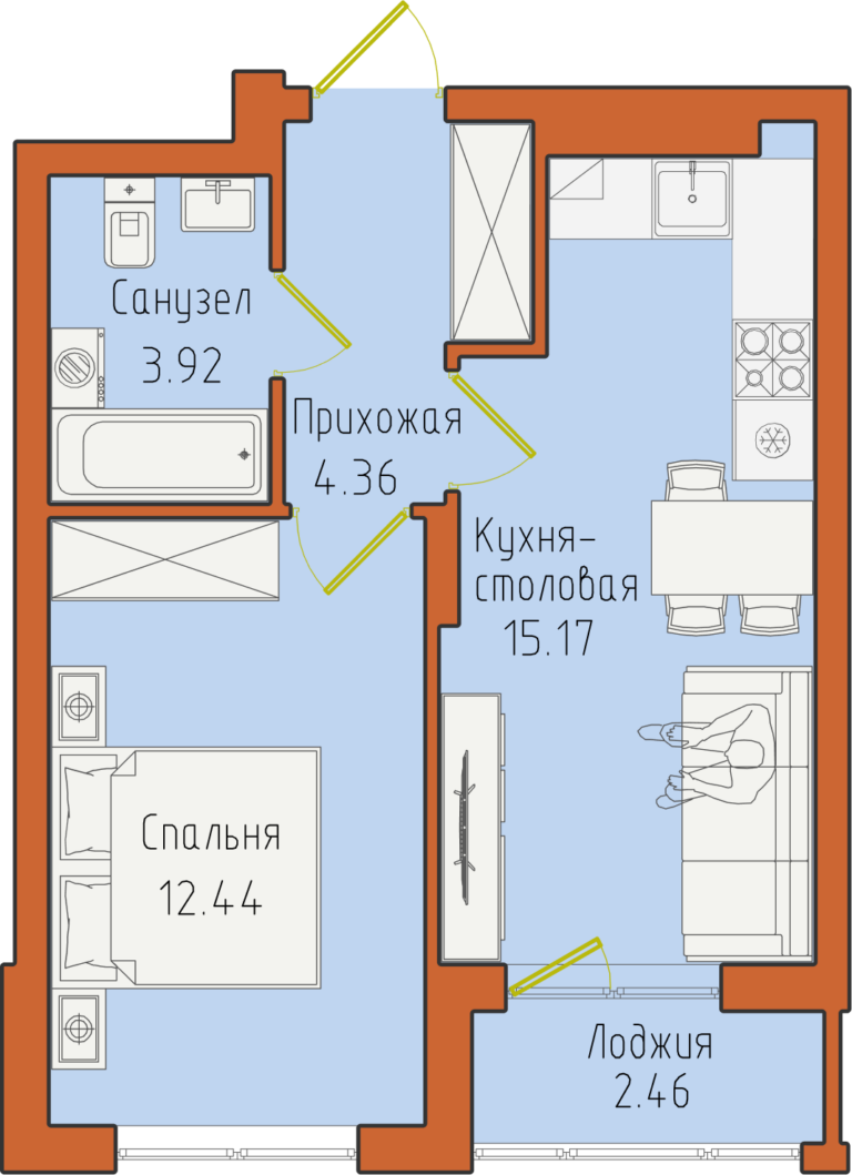 Планировка квартиры №112